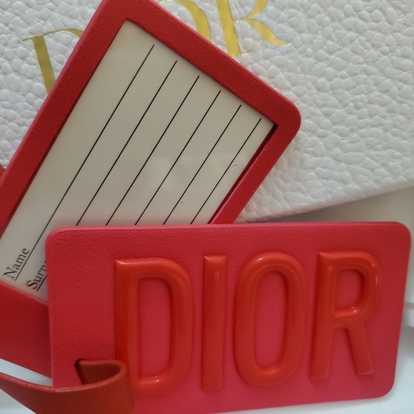 New DIOR Luggage Travel Tag & Compact Mirror - Picture 3 of 5